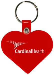 Promotional Key Chains: Red Heart Shaped Keychains